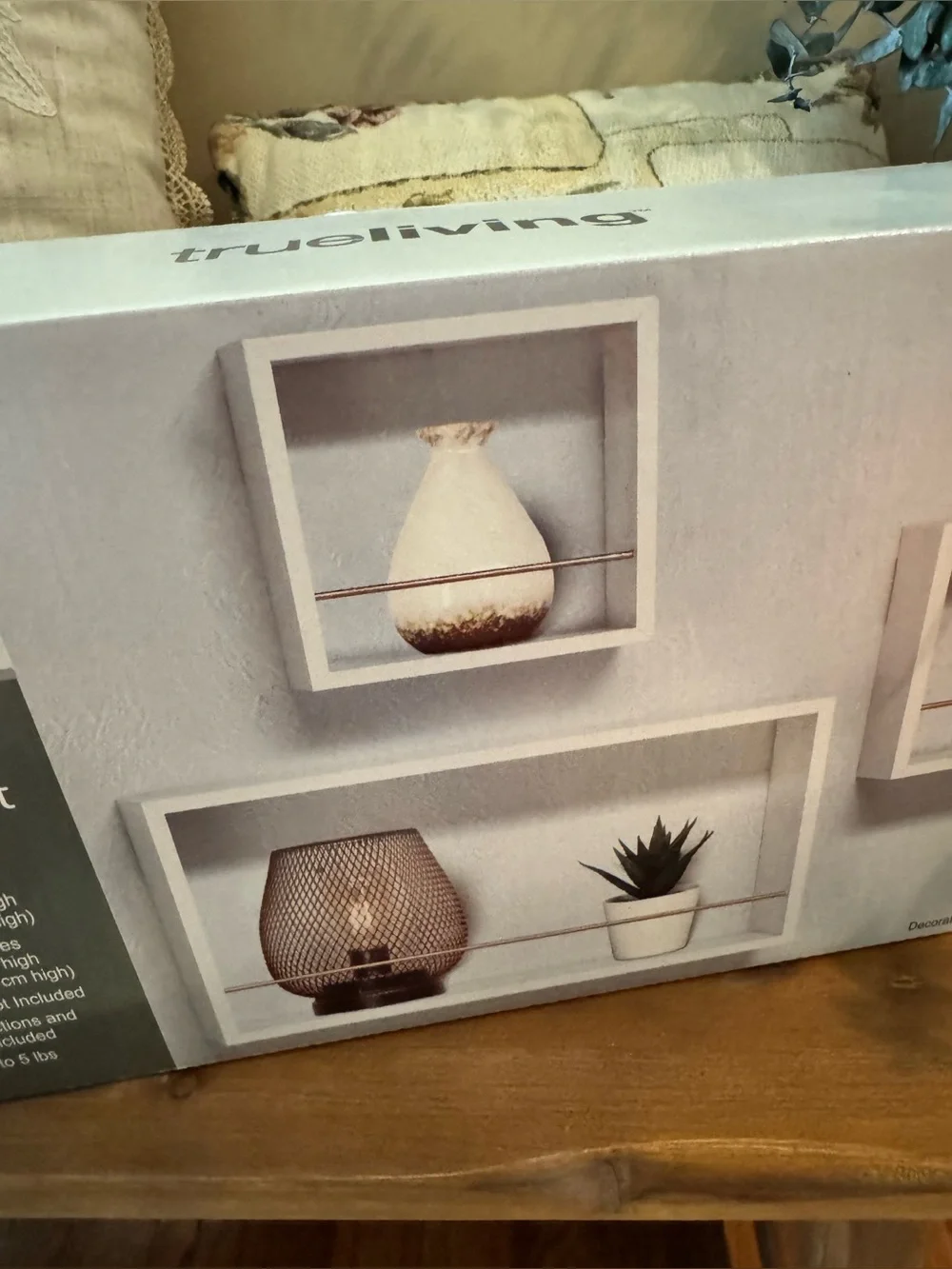 New! True Living 3 Piece Wall Shelf Set Very Stylish